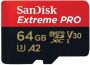 SanDisk MicroSDXC Extreme PRO 64GB 200 90 mb s A2 V30 SDA Rescue Pro DL 2Y Micro SD-kaart Zwart - Thumbnail 2