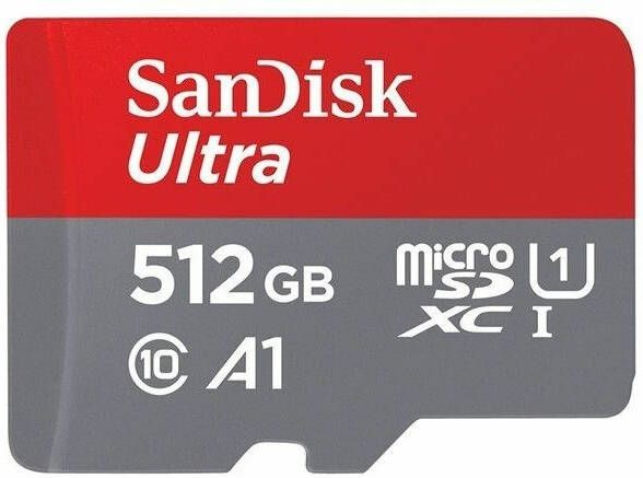 SanDisk microSDXC Ultra 512GB Class 10 140MB s SD-Adapter | Geheugenkaarten | 0619659200466