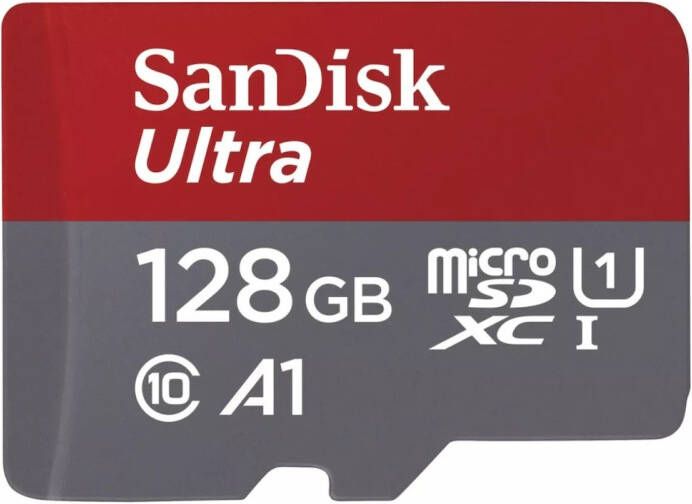 SanDisk MicroSDXC Ultra Photo 128GB 140mb s C10 SDA UHS-I Micro SD-kaart Grijs