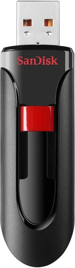 SanDisk Cruzer Glide 64GB USB-sticks Zwart