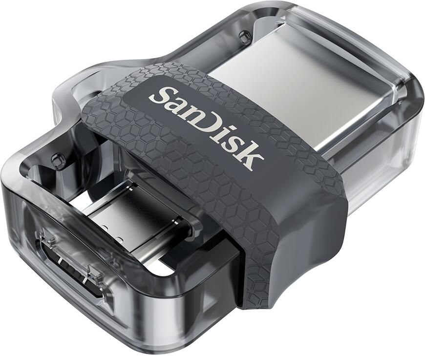 SanDisk Dual Drive Ultra 3.0 128GB USB-Micro USB 150MB lux USB-sticks Zwart