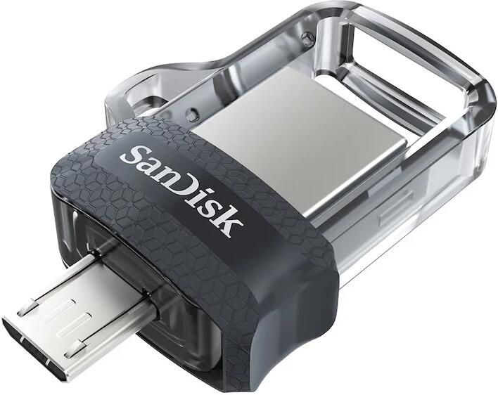 SanDisk Dual Drive Ultra 3.0 64GB USB -Micro USB 150MB lux USB-sticks Zwart