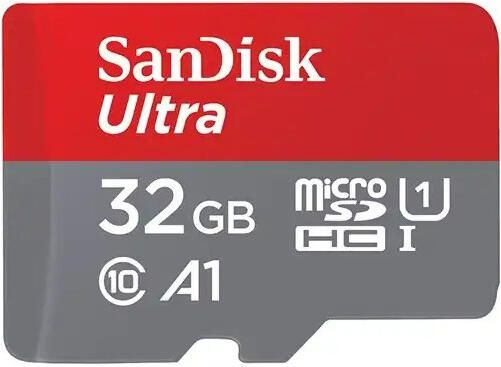 SanDisk MicroSDHC Ultra Android 32GB 120MB s Class 10 A1 2pak Micro SD-kaart Grijs