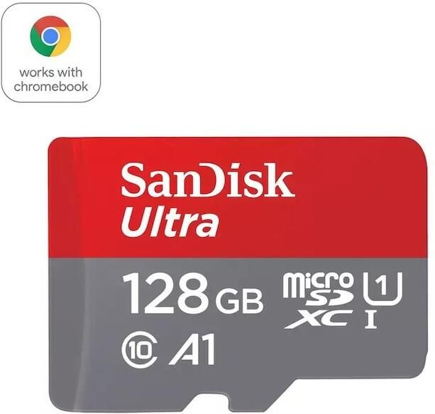 SanDisk MicroSDXC Ultra 128GB Class 10 140MB s +SD-Adapter voor Chromebooks Micro SD-kaart