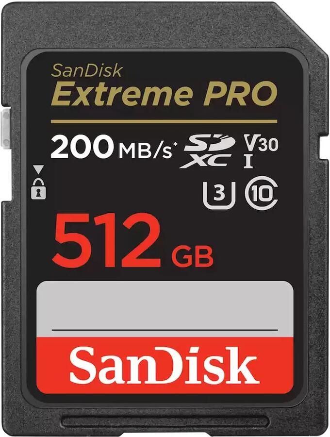 SanDisk SDXC Extreme Pro 512GB 200 140 mb s V30 Rescue Y | Geheugenkaarten | 0619659188665