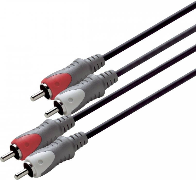 Scanpart RCA kabel 2xtulp naar 2xtulp 1 5m Luidspreker kabel Zwart