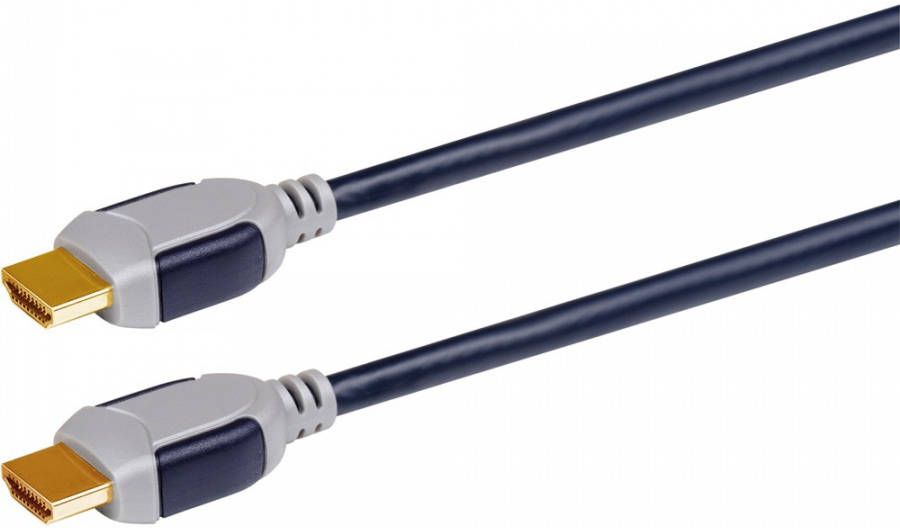 Scanpart High Speed HDMI kabel met Ethernet 2.0m HDMI kabel Zwart