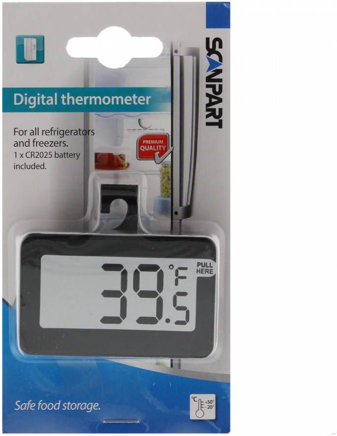 Scanpart koelkast & diepvries thermometer digitaal Koelkast accessoire Zwart