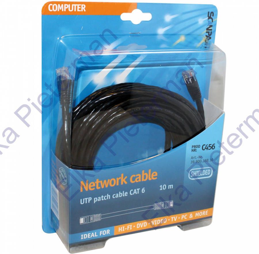 Scanpart netwerkkabel (UTP) CAT6 10m UTP kabel Zwart