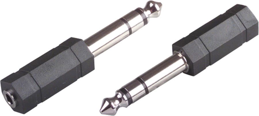 Scanpart audio adapter 3.5mm jack 6.3mm koptelefoon Mini jack kabel Wit