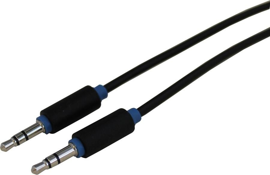Scanpart audio kabel 3.5mm jack 1 0m Mini jack kabel Zwart