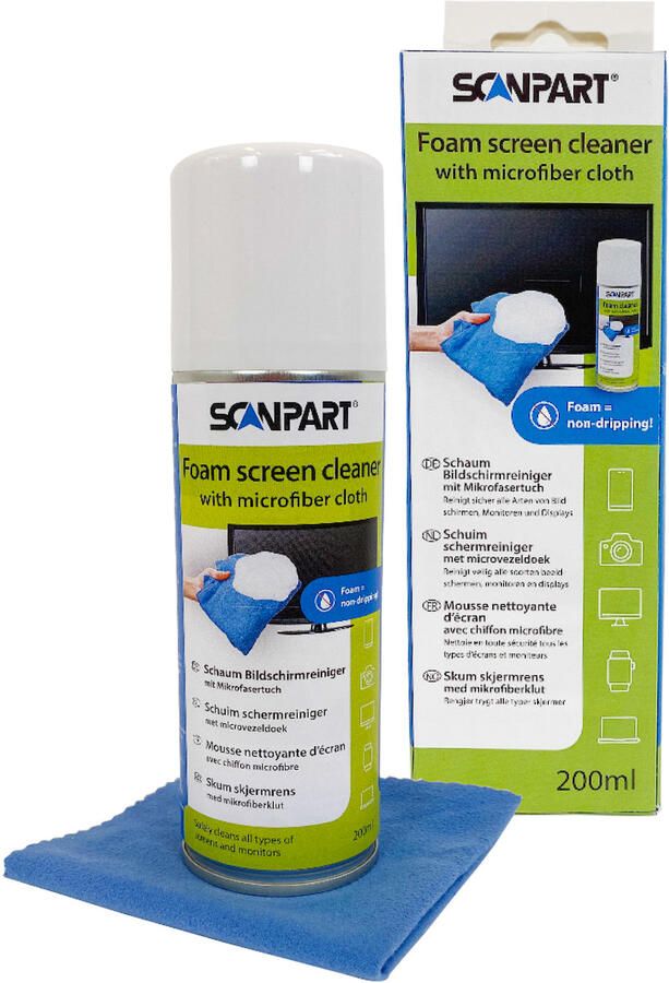 Scanpart Foam TV cleaner 200ml TV accessoire Groen