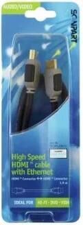 Scanpart High Speed HDMI kabel met Ethernet 1.0m HDMI kabel Zwart