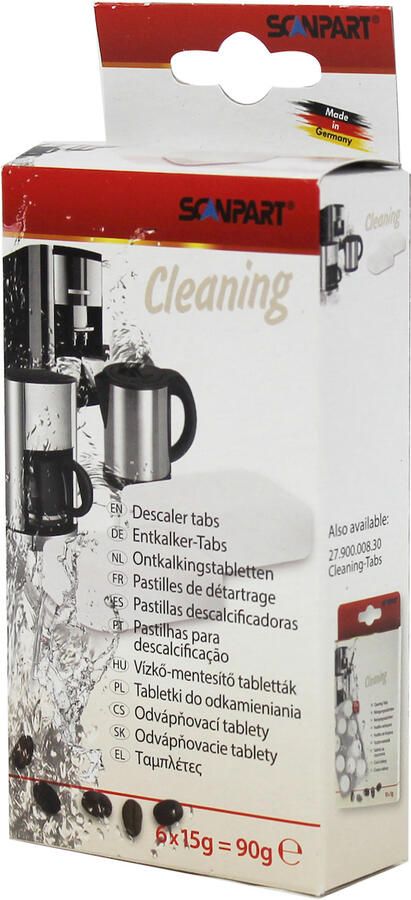 Scanpart ontkalkingstabletten voor koffiemachine Geschikt voor Bosch Jura Krups Melitta Miele Philips Saeco Siemens 6 stuks Universeel