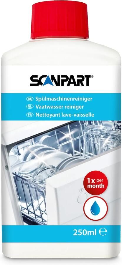 Scanpart vaatwasser reiniger 250ml Vaatwassers accessoire Wit