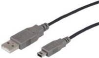 Scanpart USB-A naar USB-B mini kabel 1.5m Oplader