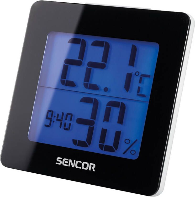 Sencor SWS 1500B digitaal weerstation Batterij Accu Zwart LCD-display binnentemperatuur luchtvochtigheid