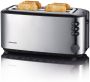 Severin Toaster AT 2509 hoogwaardige warmte-isolerende en dubbelwandige edelstalenbehuizing met opzethouder voor broodjes ruimte voor maximaal 4 plakken brood - Thumbnail 3