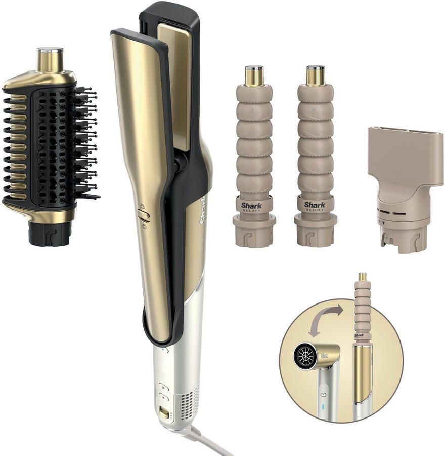 Shark Glam Multistyler 4-in-1 voor steil & golvend haar föhn HD6041SEU