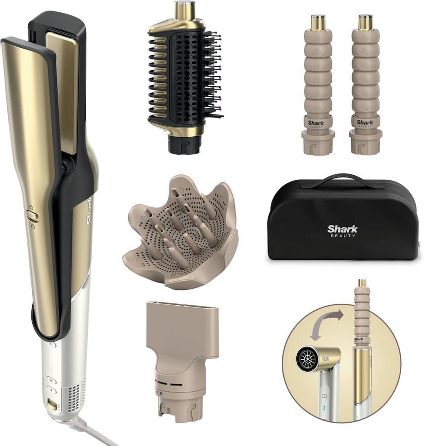 Shark Glam Multistyler 5-in-1 voor steil golvend & krullend haar föhn HD6052SEU