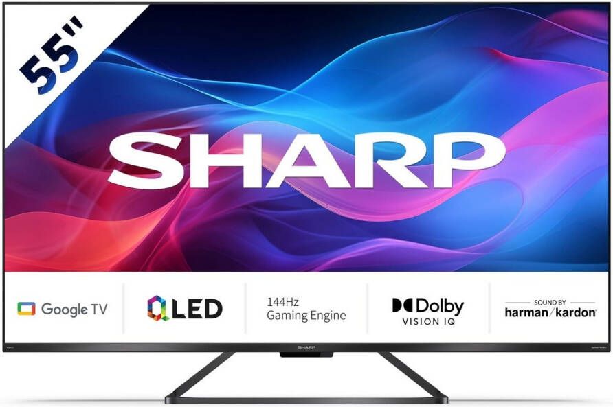 Sharp Aquos 55GR8265 55 inch 144Hz 4K UHD QLED met Google TV 2024