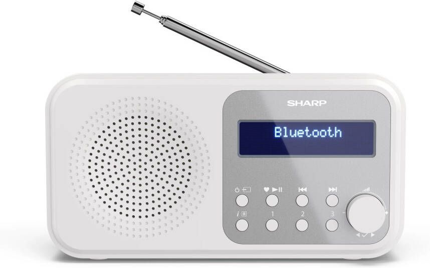 Sharp DR-P420(WH) draagbare radio DAB FM radio bluetooth wit