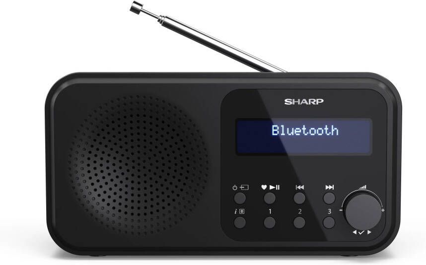 Sharp DR-P420(BK) draagbare radio DAB FM bluetooth zwart