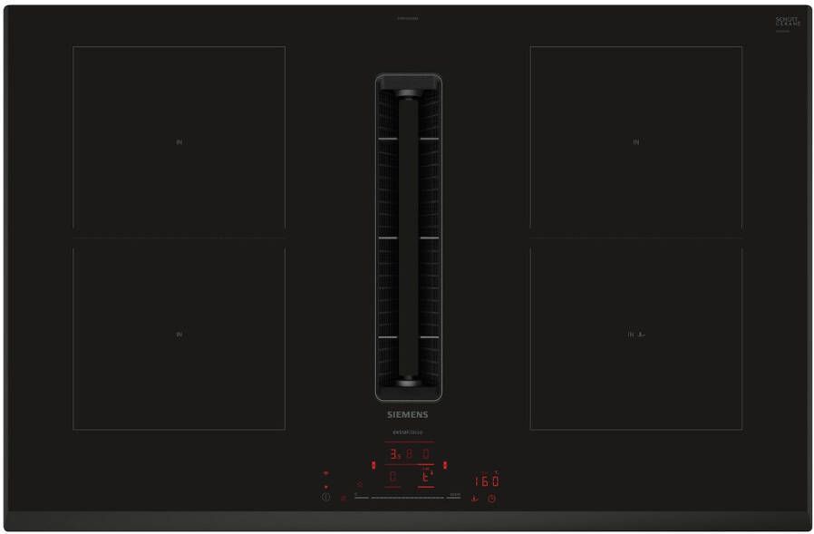 Siemens ED851HQ26M Inductie inbouwkookplaat met afzuiging Zwart