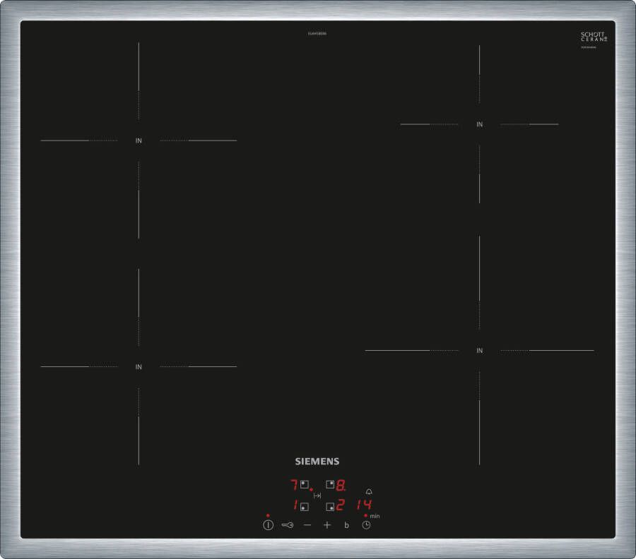 Siemens EU645BEB6E Inductie inbouwkookplaat Zwart