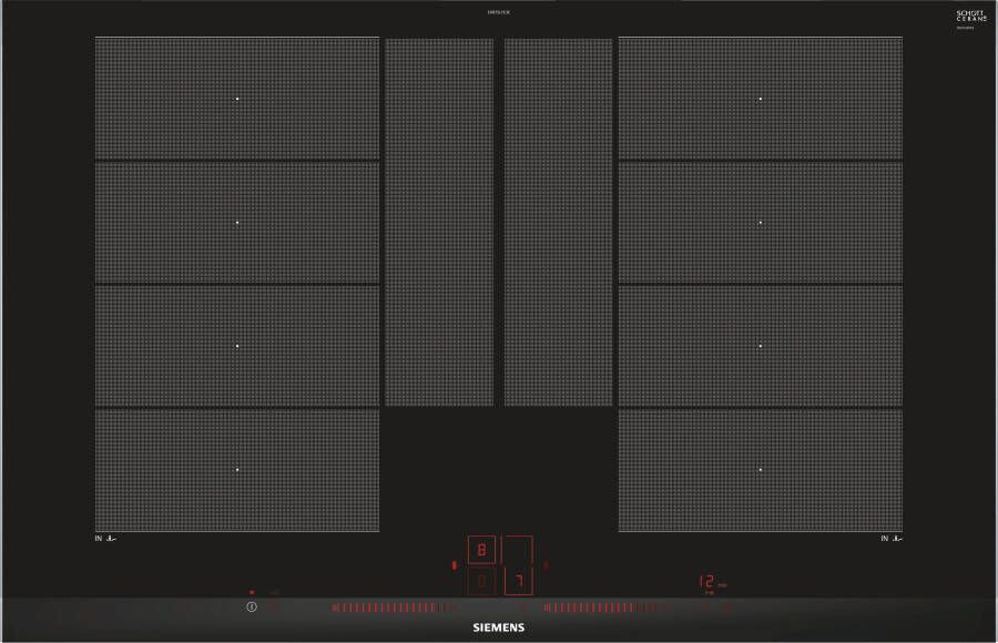 Siemens EX875LYE3E iQ700 Inbouw inductiekookplaat flexInduction Zwart