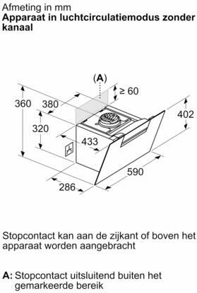 Siemens LC67KFN60 431 m³ uur Afvoerend recirculerend A C 56 dB - Foto 2