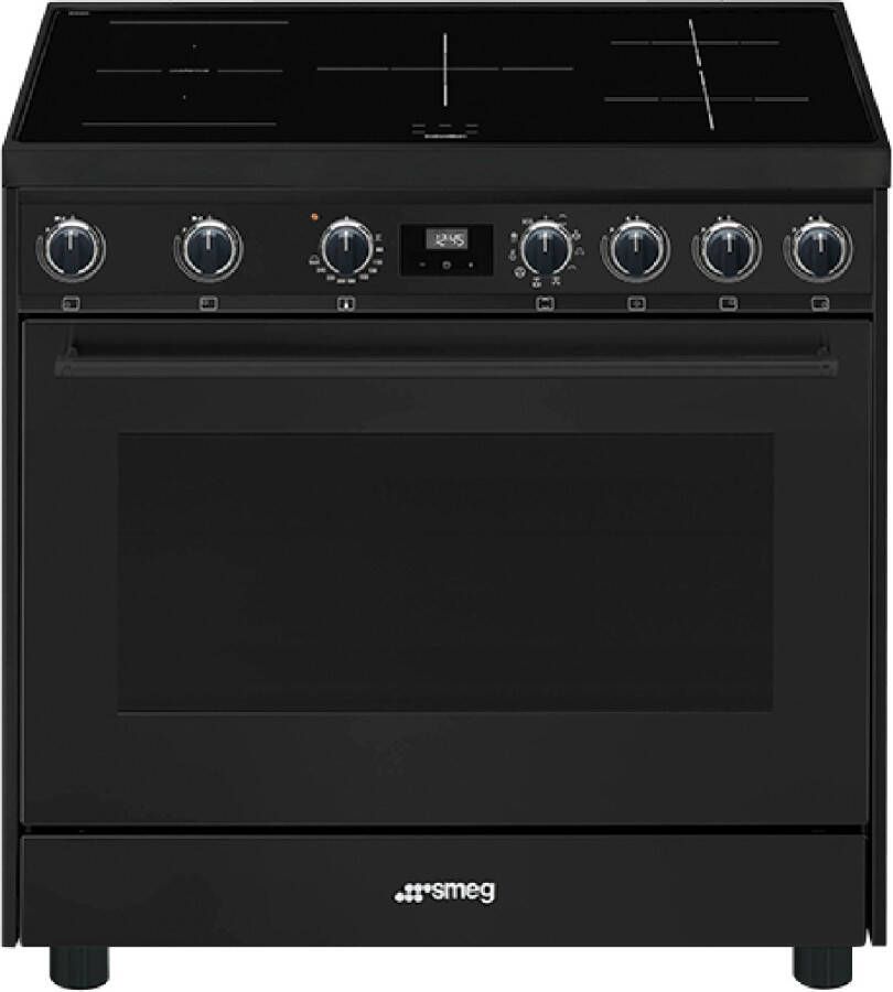 Smeg C91IEA9 Vrijstaand fornuis Zwart Draaiknop Touch 1 5 m Inductiekookplaat zones 5 zone(s)