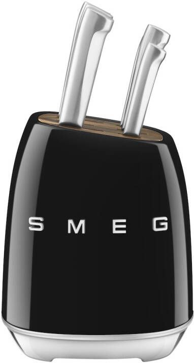 Smeg Messenblok Zwart KBSF02BL | Keukenmessen | 8017709344191