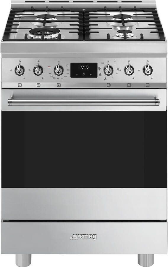 Smeg C6GMXNLK2 Classici Gasfornuis met Elektrische Oven RVS