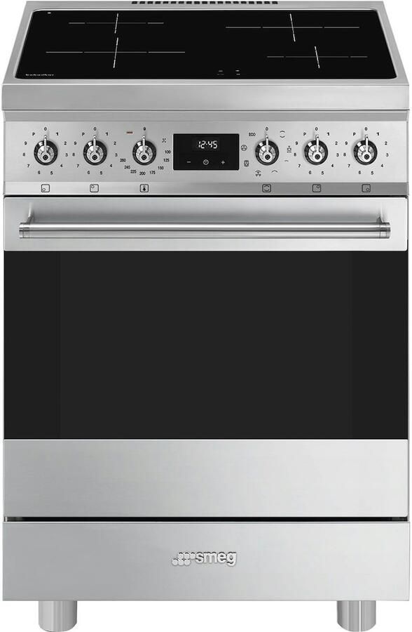 Smeg C6IMXM2 Classici Esthetisch Fornuis met Inductie Kookplaat 60 x 60 cm Zilvergrijs