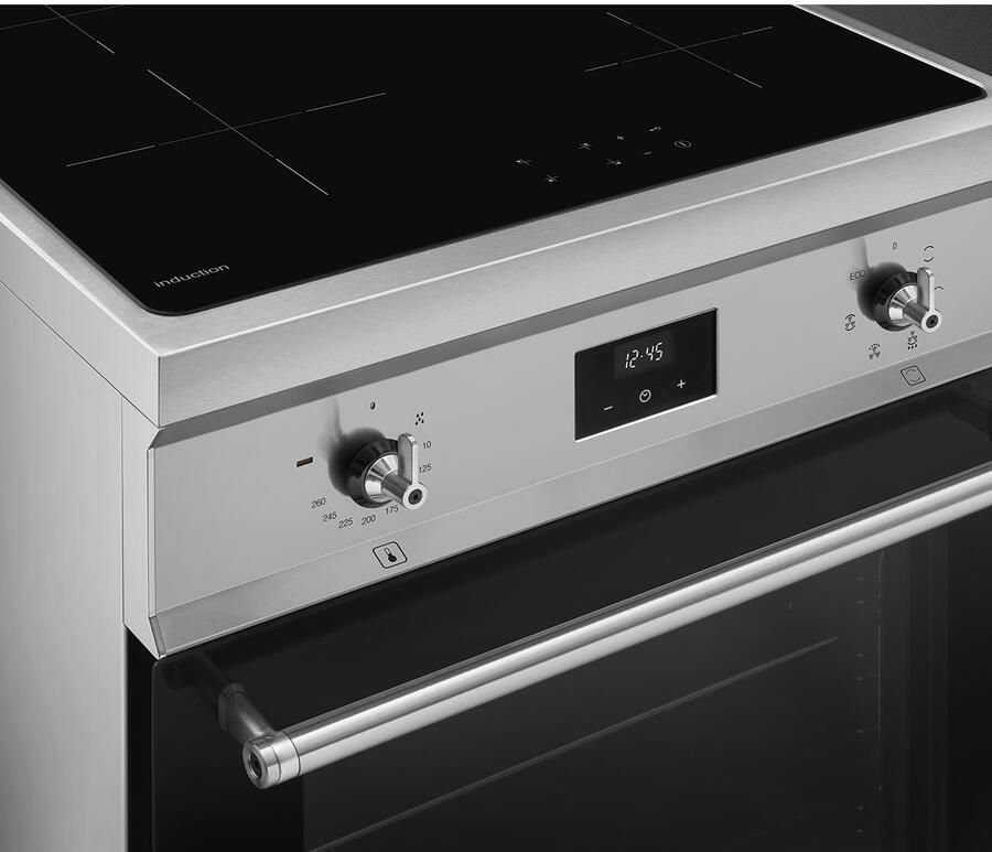 Smeg C6IMXT2 Classici Esthetisch Fornuis met Inductie Kookplaat 60 x 60 cm