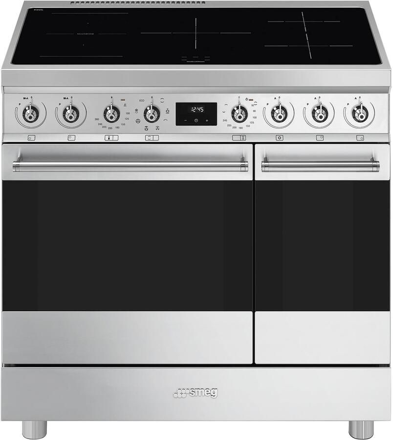 Smeg C92IMX2 Classici Esthetisch Fornuis met Inductiekookplaat 90 x 60 cm RVS