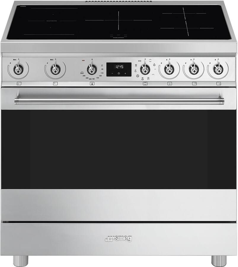 Smeg C9IMX2 Classici Esthetisch Fornuis met Inductiekookplaat 90 x 60 cm