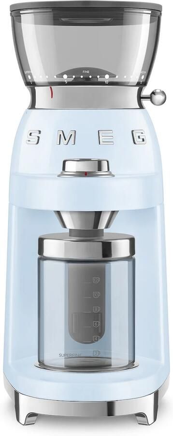 Smeg CGF03PBEU 50's Style Koffiemolen Pastelblauw