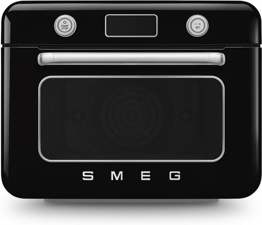 Smeg COF01BLEU Vrijstaande Combi Stoomoven 50's Style Glanzend Zwart