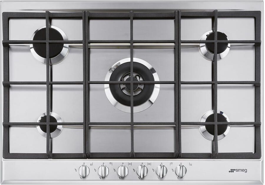 Smeg P272XGHNLK Inbouw Gas Kookplaat
