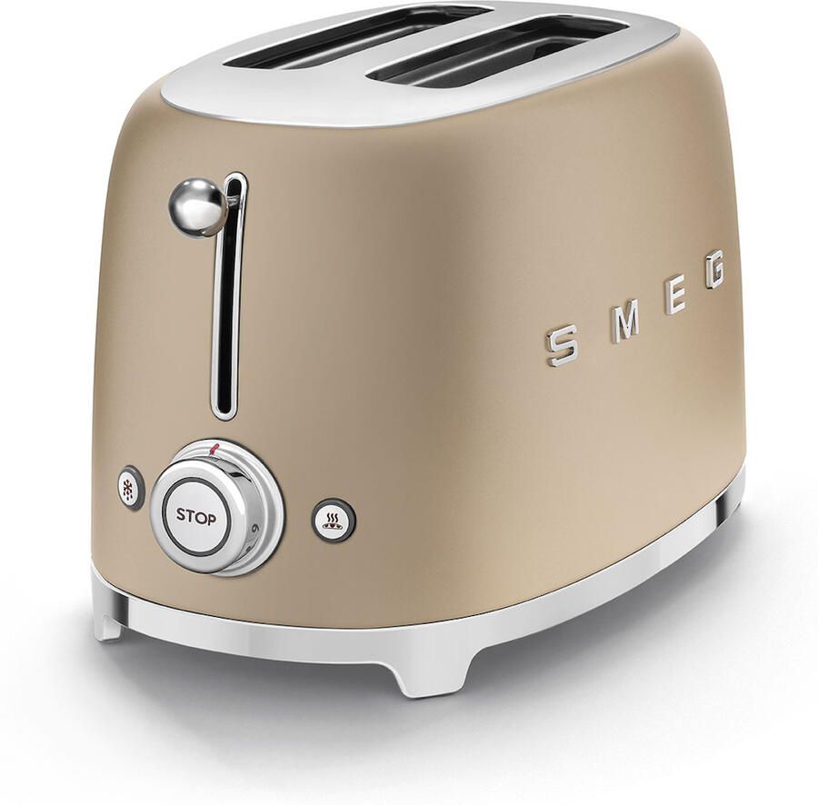 Smeg TSF01CHMEU Broodrooster Mat Champagne 2x2 950W 6 niveaus - Foto 2