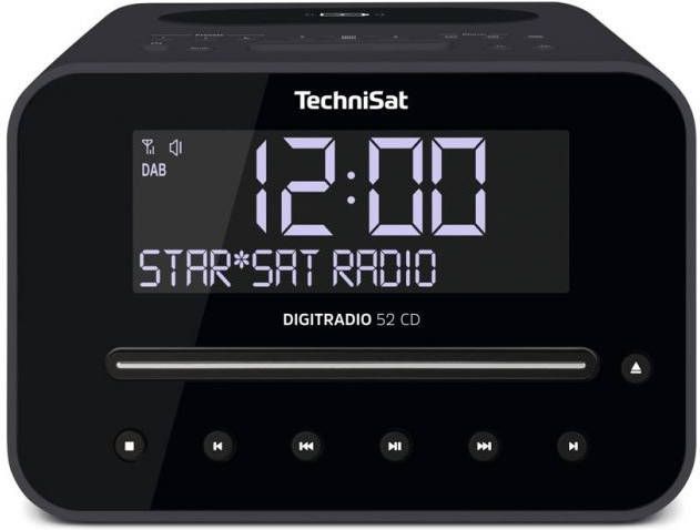 Technisat Digitradio 52 CD DAB+ wekkerradio met CD antraciet