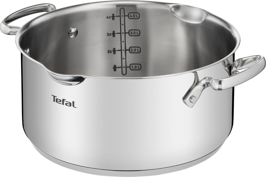 Tefal Duetto+ Kookpannenset 4 delig RVS met glazen deksels - Foto 2