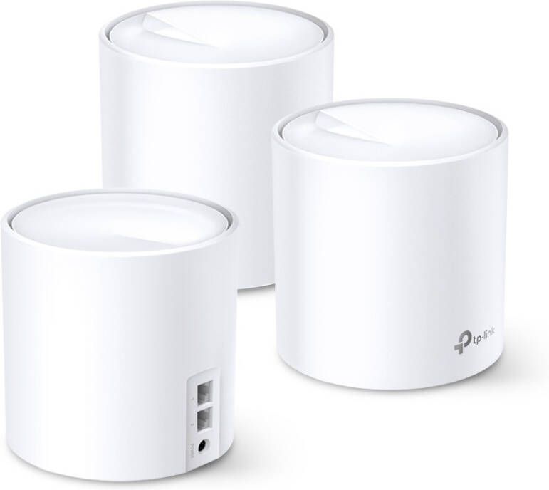 TP-Link Deco X60 AX5400 dual-band WiFi 6 Mesh Systeem (3-pack) Mesh router Wit