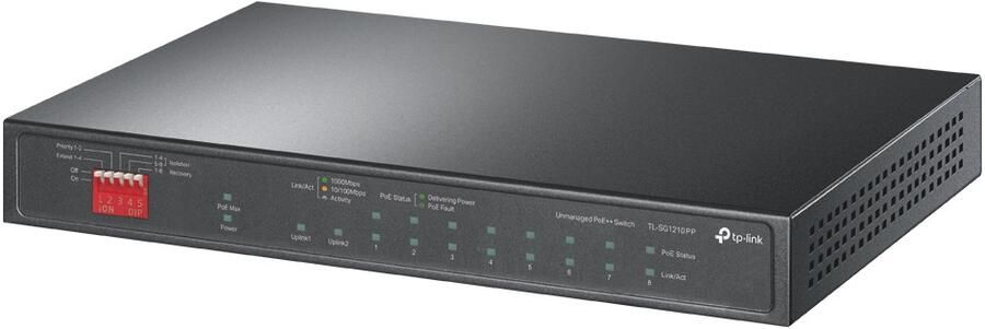 TP-Link TL-SG1210PP Switch Zwart