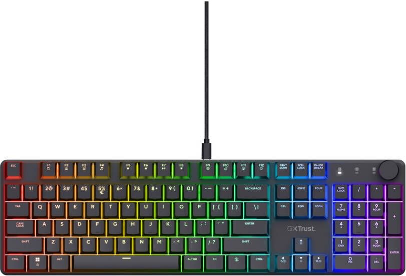 Trust GXT866 TORIX MECHANICAL KEYBOARD US QWERTY Toetsenbord Zwart