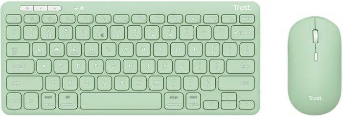 Trust Lyra Multi-Device Wireless Keyboard & Mouse Toetsenbord Groen