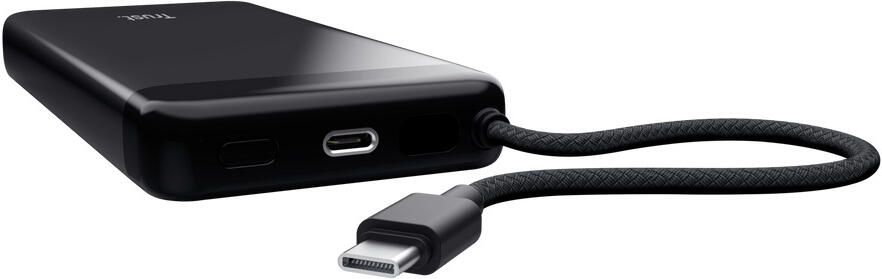 Trust Fiera 20.000 mAh Powerbank met geïntegreerde kabel Powerbank Zwart