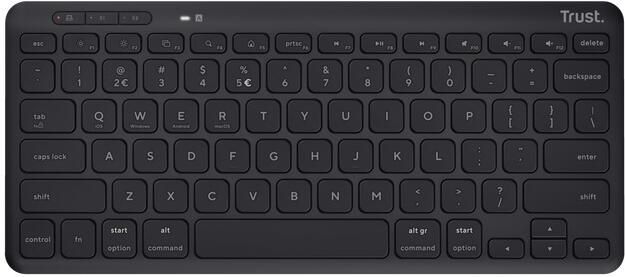 Trust Lyra Compact Draadloze Keyboard Toetsenbord Zwart